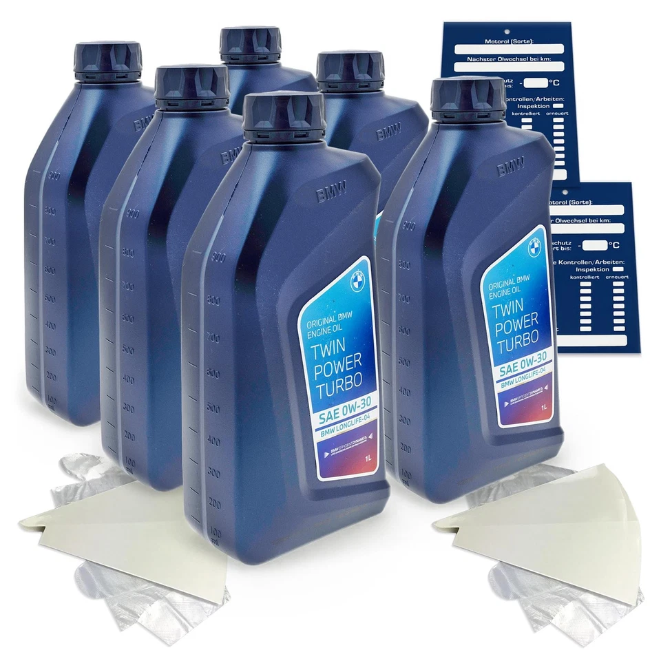 6 Liter original BMW Twinpower Turbo LL-04 0W30 Motoröl 83212465854 SET