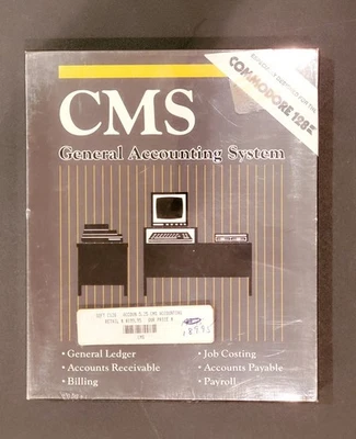 CMS General Accounting System Software Commodore 128 SEALED - Image 1 of 4