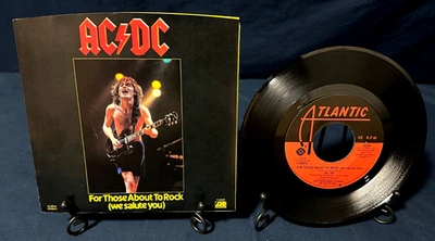 🔥 AC/DC "For Those About To Rock" US Press 7" 45 w/Picture Sleeve MINT- - Image 1 of 2