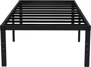 EMODA 18 In No Box Spring Needed,Heavy Duty Tall Metal Twin Platform Bed Frames - Picture 1 of 9