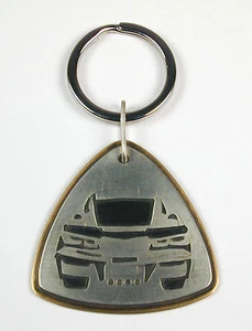 Sterling Silver Corvette Stingray Key Ring Hand Made in USA Free U.S. Shipping - Picture 1 of 4