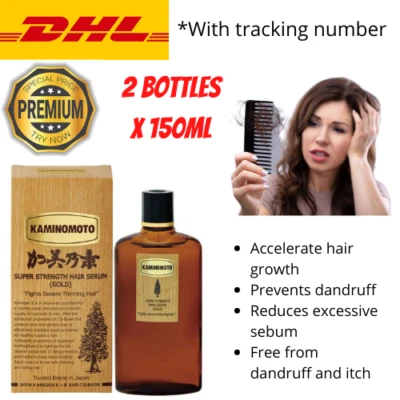 2 x Kaminomoto Hair Growth JAPAN GOLD Super Strength Anti Hair Loss Tonic 150ml  - image 1 of 4