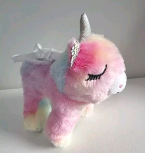 Plush Unicorn Crossbody Purse Coin Rainbow Sequins Glitter - Picture 1 of 10