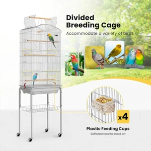 64in Open Top Bird Cage Large Medium Parrot Cockatiel Sun Parakeet Conure Cages - Picture 1 of 7