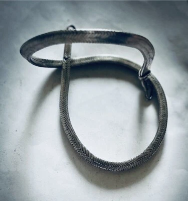 COLLANA SNAKE🔺 FORMA TRIANGOLARE🔺 ◽️ARGENTO ✅LUNGA 48cm 8x6x6 MM ⛔️ - Immagine 1 di 4