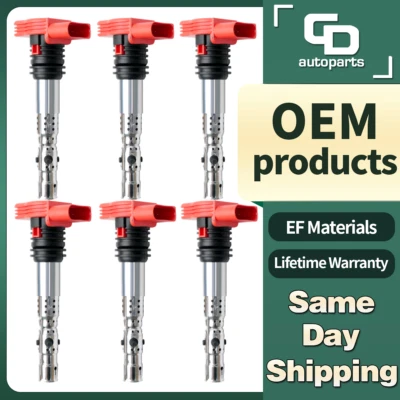UF483 6X Ignition Coils for 3.0L 2002-2006 Audi A4 Quattro /2002-2004 A6 Quattro - Image 1 of 4