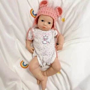 18in LouLou Reborn Girl Doll Full Body Solid Platinum Silicone Doll Newborn Gift - Picture 1 of 12