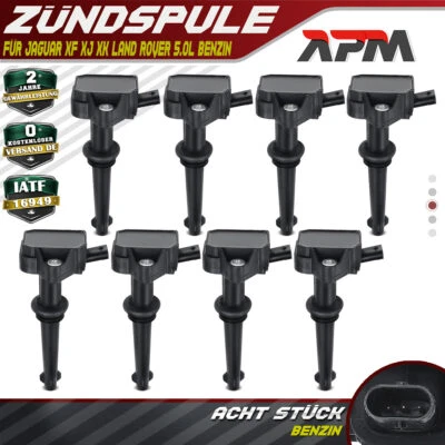 8x Bobina Accensione per Jaguar XF XJ XK Land Rover Discovery IV Range Rover III 5.0L - Immagine 1 di 4