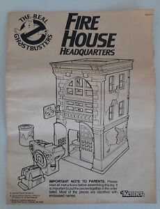 VINTAGE KENNER GHOSTBUSTERS ORIGINAL INSTRUCTIONS FOR THE REAL FIREHOUSE 