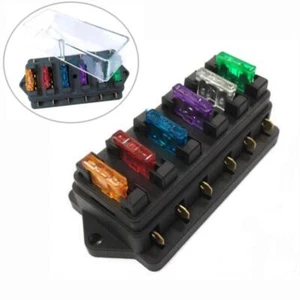 6 Way Circuit Standard ATO Blade Fuse Box DC 12V/24V Car Fuse Block Holder Fu&ex - Picture 1 of 8