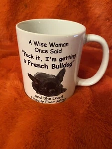 NEU Keramik 'F*ck It I'm Getting a Frenchie Bulldog' Hund Welpe Becher - Bild 1 von 4