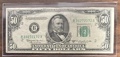 1950 New York $50 Bill 50BL28 - Image 1 of 2