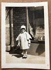 Vintage Photo New Jersey Street Scene Girl Pharmacy Vitalis Sign Bottles