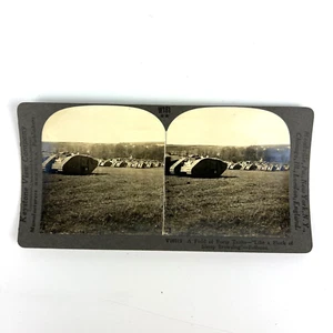 Fotos antiguas de la Primera Guerra Mundial Keystone View Co V18919 Un campo de cuarenta tanques Bethune - Imagen 1 de 6