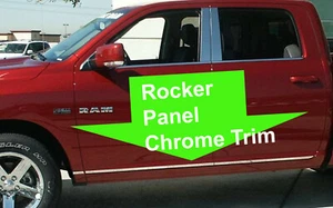 FOR DODGE 2001-2009 2010-2018 ROCKER PANEL Body Side Molding CHROME Trim 2pc - Bild 1 von 4