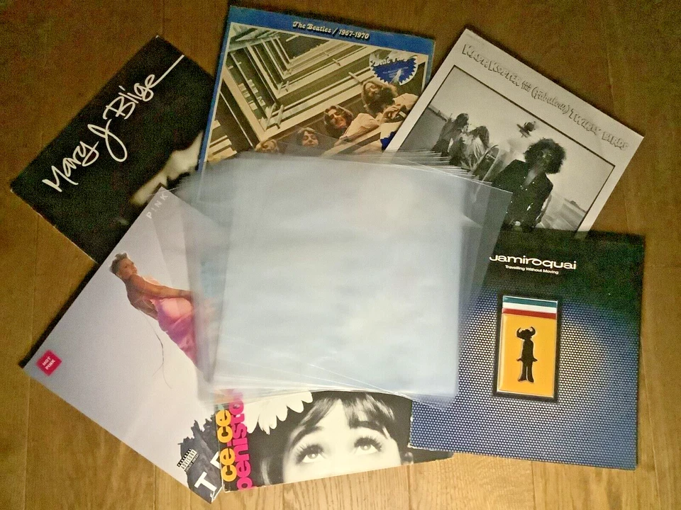 10 x 12” 450 GAUGE PLASTIC OUTER POLYTHENE VINYL LP RECORD SLEEVES