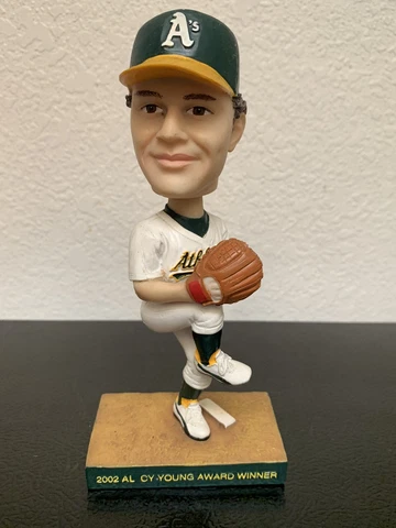 2003 Barry Zito Oakland A's 02 AL CY Young White Bobblehead NO BOX Cover