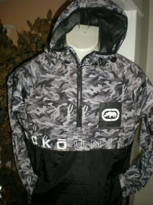 ECKO UNLTD MULTI-COLOR L/S 1/2 ZIP PULLOVER WIND JACKET SZ:M NEW - Image 1 of 2