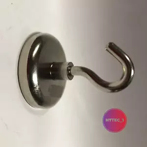 Magnetic HOOK 60mm x 1 Heavy Duty Pull 60kg Magnet Hanger Shop Organisation - Foto 1 di 4