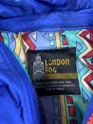 Vintage 80s London Fog Jacket Large Retro Radwood Disco Puffer Zip Ski Snow NWT - Image 1 of 4