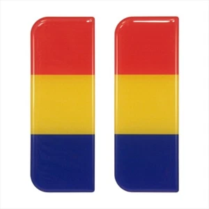 2x 108x39 mm Rumania Bandera Rumana Número Placa Gel Cúpula Pegatinas Calcomanía Insignia - Imagen 1 de 2