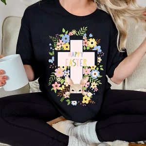 Floral Cross Easter Shirt, Christian Easter Sweatshirt, Christian Easter Gift - Picture 1 of 14
