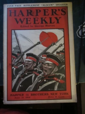 Harpers Weekly Magazine June 25 1904 Teddy Roosevelt Come On Boys Charge 64 - Image 1 of 2