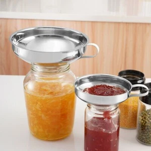 Stainless Steel Jam Funnel Filling Silver Aid Jam Funnel Kitchen Supplies - Picture 1 of 13