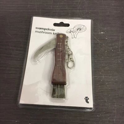 Mushroom Picking Chopping foraging slice & brush - New Sealed - keychain keyring - Image 1 of 3