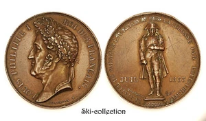 Médaille Statue de Napoléon I° rétablie sur colonne, 1833. Louis-Philippe I°. Cu - Picture 1 of 3