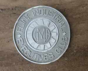 Flint Industrial Executives Club Paperweight: 40th Anniversary; 2 1/2"; 1934-74 - Picture 1 of 2