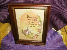 THIS IS THE DAY PICTURE PROVERBS 118:24 WOOD FRAME GOLD TRIM NEW HOME INTERIORS