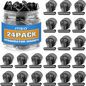 24 Pack Magnetic Clips - Fridge & Whiteboard Magnets, Ideal for Teacher Supplies - Picture 1 of 12