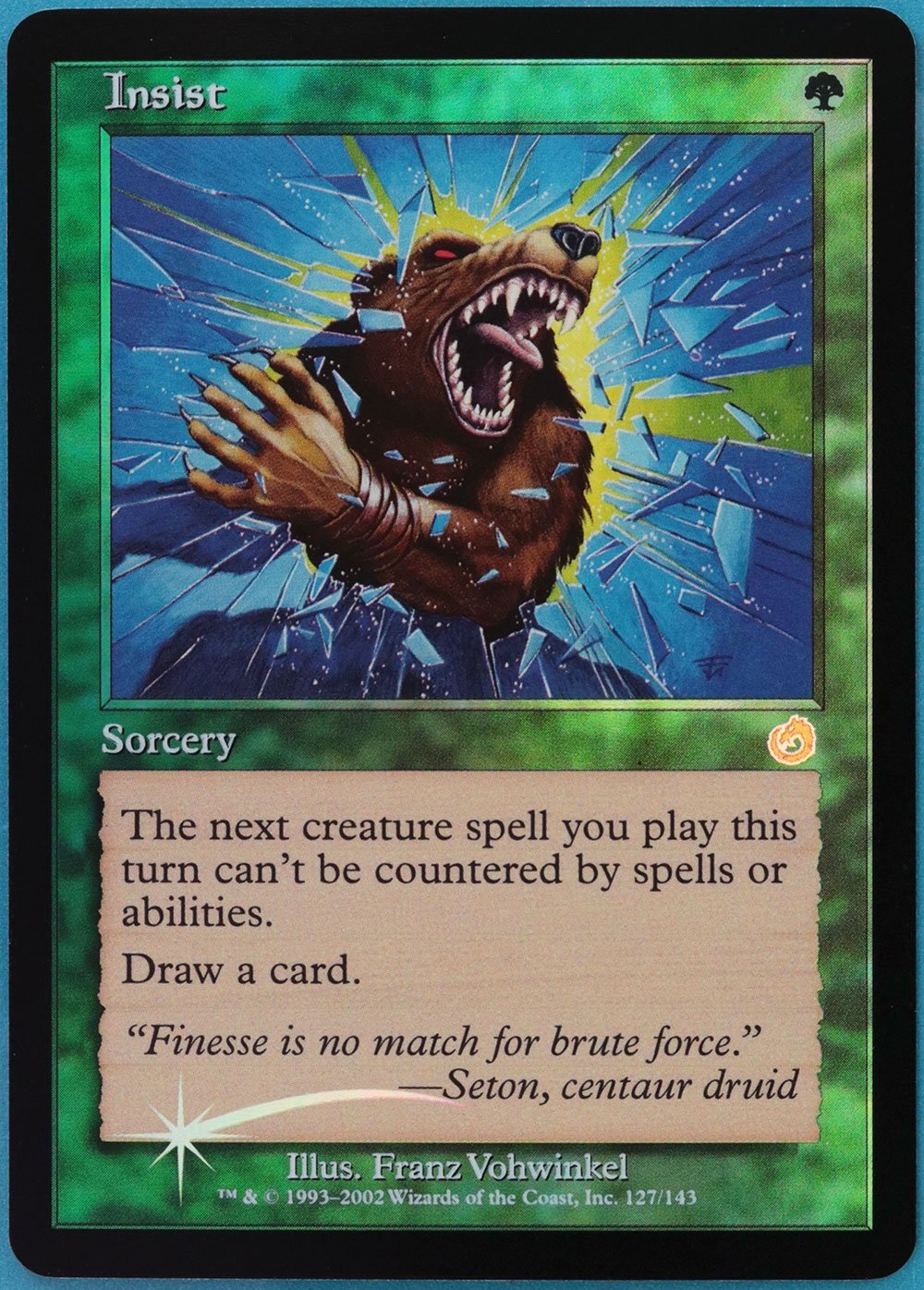 Insist FOIL Torment NM Green Rare MAGIC THE GATHERING CARD (ID# 394461) ABUGames