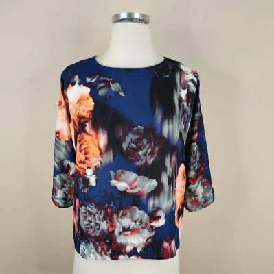 Blusa ligera Robert Rodriguez Top para mujer XS floral manga corta Foto 1 de 4