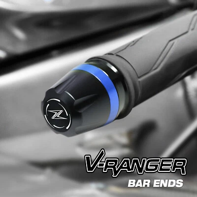 Racing Blue Bar Ends Set V-RANGER For Kawasaki Z1000 08-13 12 11 10 09 — 第 1/4 张图片