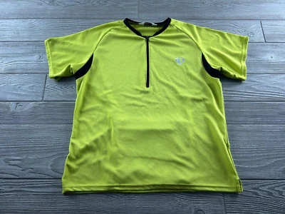 Pearl Izumi Neon Green Cycling Jersey Womens Large Short Sleeve 1/4 Zip - Image 1 of 4