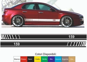 kit adesivi STICKERS compatibile Alfa Romeo 159 Fasce laterali scritta 159 - Imagen 1 de 1