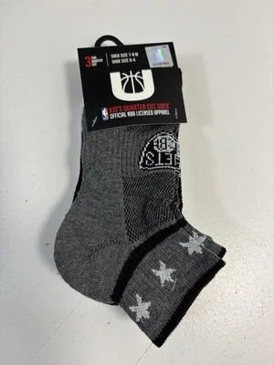 New Jersey Nets NBA (3) PAIRS Youth Quarter CUT-SHOE SIZE 9-4-Sock Size 7-9 M - Image 1 of 4