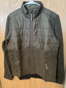 Pullover prAna XL IncrediWool 1/2 cremallera verde jaspeado para hombre nuevo con etiquetas - Imagen 1 de 11