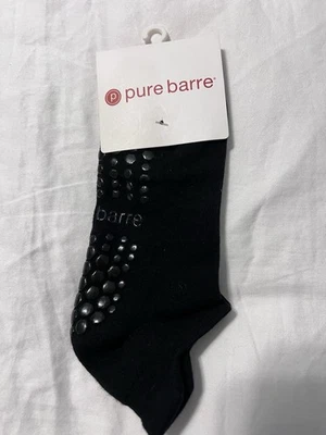 Calcetines pegajosos negros medianos tiro bajo Pure Barre nuevos con etiquetas 8,5-10,5 Foto 1 de 4