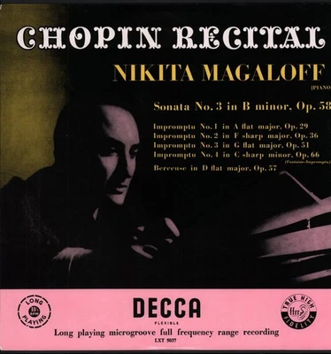 LXT5037 Nikita Magaloff Chopin Récital LP Vinyle UK Decca 1955 Mono - Orange - Photo 1/4