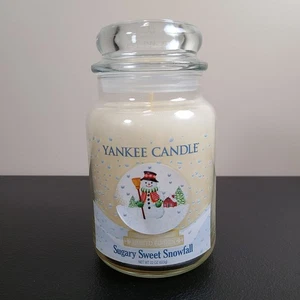 New Yankee Candle Sugary Sweet Snowfall Large Jar 22oz - Picture 1 of 13