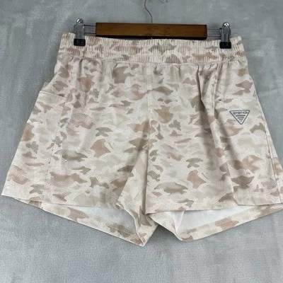 Columbia PFG Shorts Women's Size XS Tan Camo 4" Inseam Sports Outdoors Fishing - Image 1 of 4