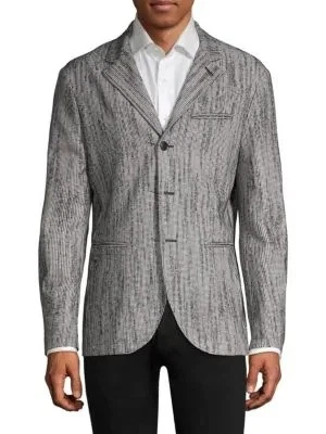 Chaqueta John Varvatos NEGRA/BLANCA Moderna Pata de Gallo Fácil Ajuste, EE. UU. 48 Foto 1 de 4