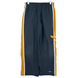 Vintage y2k Nike kids/youth Medium lined track sweatpants black yellow white - Picture 1 of 9