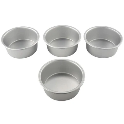 4 Zoll Kleine Kuchenform 4er Set, Backen Runde Kuchenformen Formen Backformen für 7643 - Bild 1 von 4