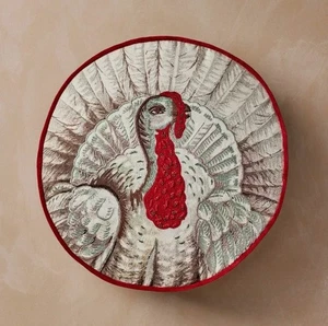 2023 John Derian for Target Round 16” Turkey Pillow Beaded Thanksgiving Fall - Picture 1 of 4