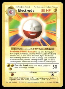 Pokemon Tcg Electrode [Shadowless] #21 Pokemon Base Set LP - Picture 1 of 2