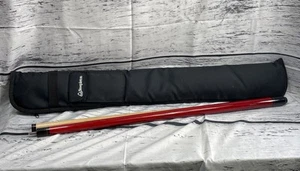 Vintage Cobra Pool Cue Stick Red Wrapless Design Maple Shaft Billiards With Case - Picture 1 of 7